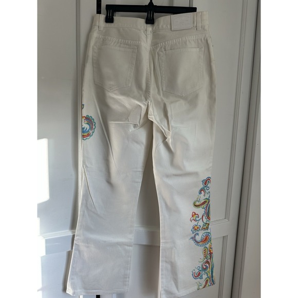 New Polo Ralph Lauren Jean women SIZE 8 Regular White Paint Multi colors‎ - Picture 13 of 16